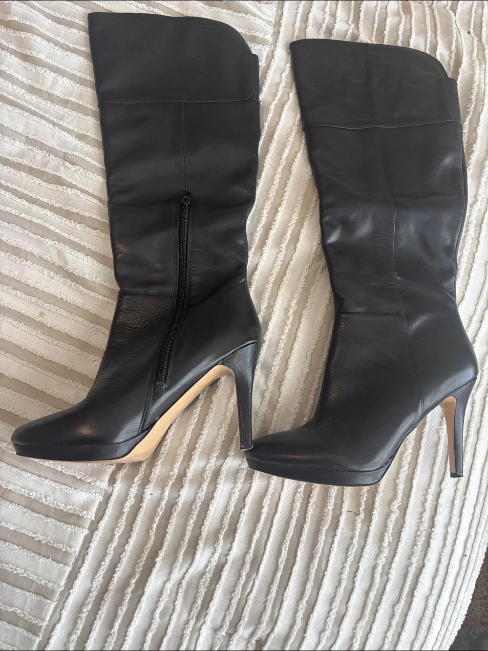 Audrey Brooke Stiletto over the knee leather boots size 8
